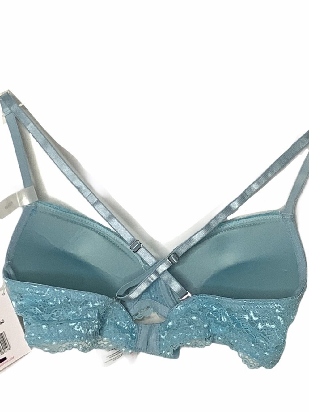 NWT Isaac Mizrahi Push Up Bra 34C 36C 38C Demi Lace Logo Blue Conv IM15762 - Picture 8 of 11